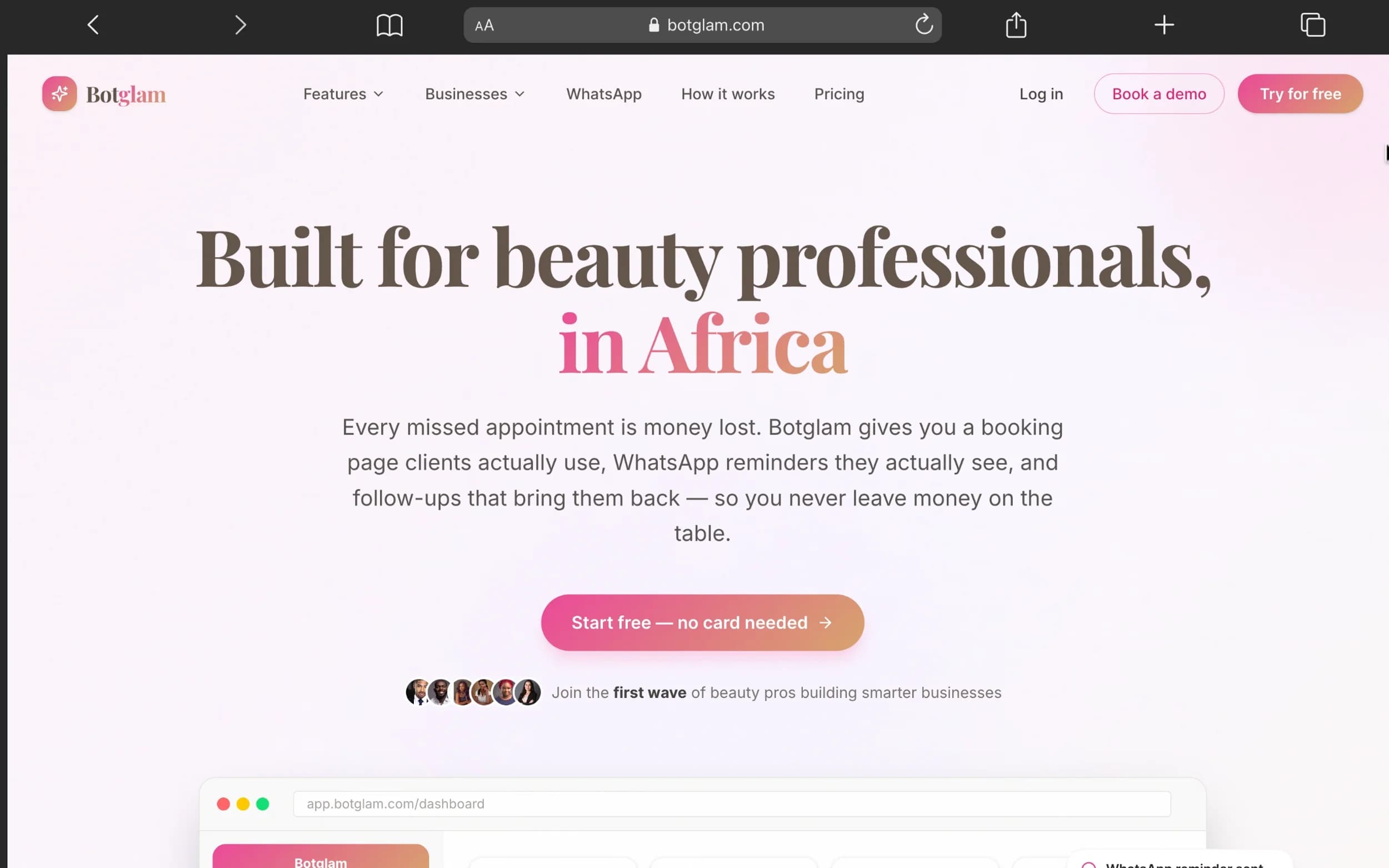 BotGlam beauty tech platform
