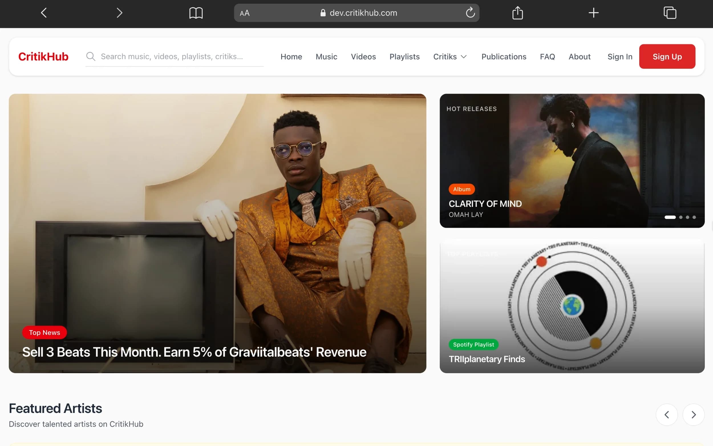 CritikHub music review community